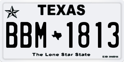 TX license plate BBM1813