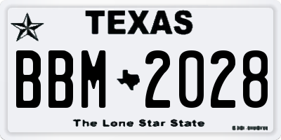 TX license plate BBM2028