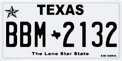 TX license plate BBM2132