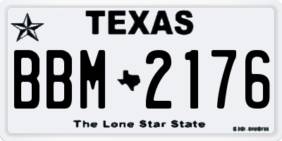 TX license plate BBM2176