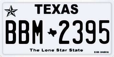 TX license plate BBM2395