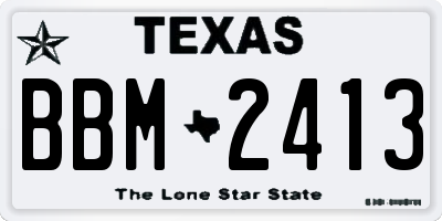 TX license plate BBM2413