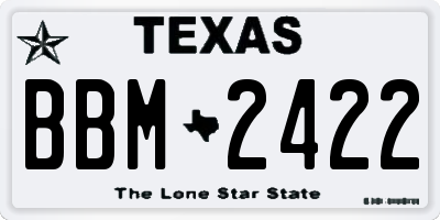 TX license plate BBM2422