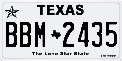 TX license plate BBM2435