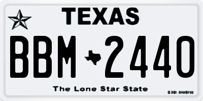 TX license plate BBM2440