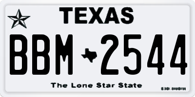 TX license plate BBM2544