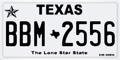 TX license plate BBM2556