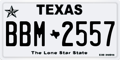 TX license plate BBM2557