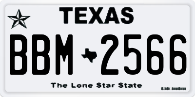 TX license plate BBM2566