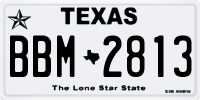 TX license plate BBM2813