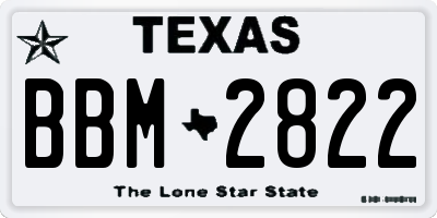 TX license plate BBM2822