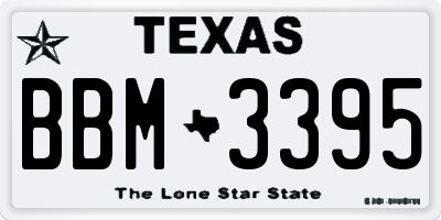 TX license plate BBM3395