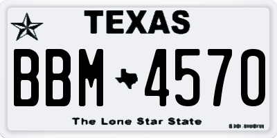 TX license plate BBM4570
