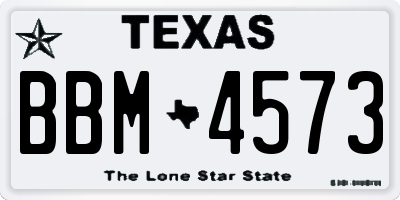 TX license plate BBM4573