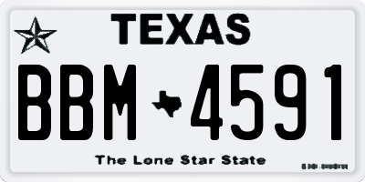 TX license plate BBM4591