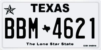TX license plate BBM4621