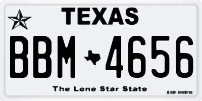 TX license plate BBM4656