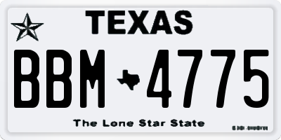 TX license plate BBM4775