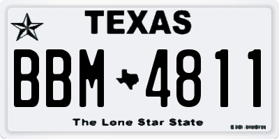 TX license plate BBM4811