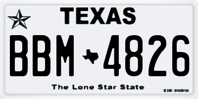 TX license plate BBM4826
