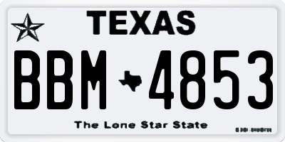 TX license plate BBM4853