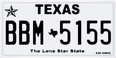 TX license plate BBM5155
