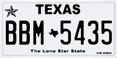 TX license plate BBM5435