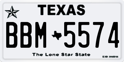TX license plate BBM5574