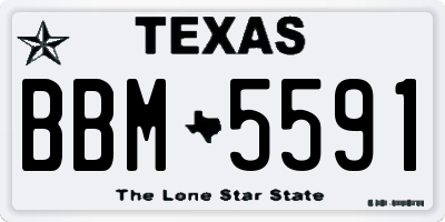 TX license plate BBM5591