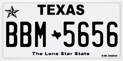 TX license plate BBM5656