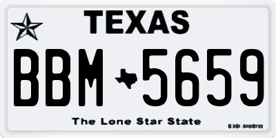 TX license plate BBM5659