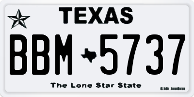 TX license plate BBM5737