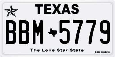 TX license plate BBM5779