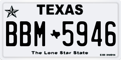 TX license plate BBM5946