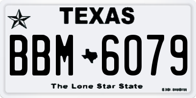TX license plate BBM6079