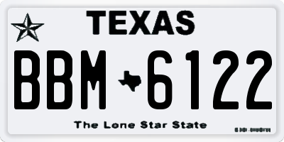 TX license plate BBM6122