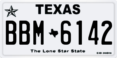 TX license plate BBM6142