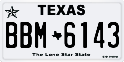 TX license plate BBM6143