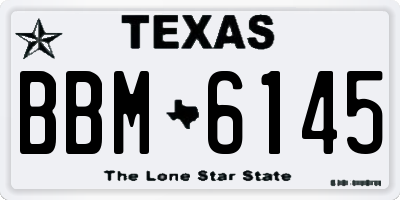 TX license plate BBM6145