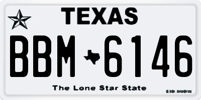 TX license plate BBM6146