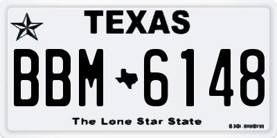 TX license plate BBM6148