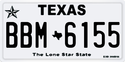 TX license plate BBM6155