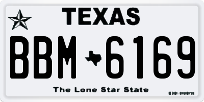 TX license plate BBM6169