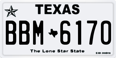TX license plate BBM6170