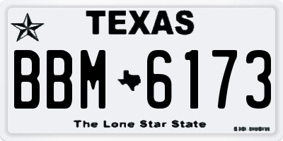 TX license plate BBM6173