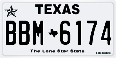 TX license plate BBM6174