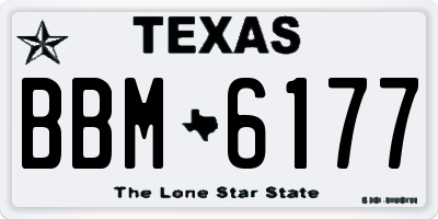 TX license plate BBM6177