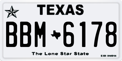 TX license plate BBM6178