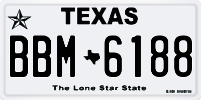 TX license plate BBM6188