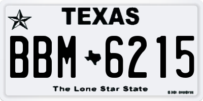 TX license plate BBM6215